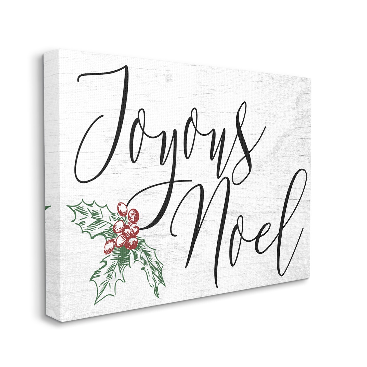 Stupell Industries Joyous Noel Christmas Botanicals Canvas Wall Art