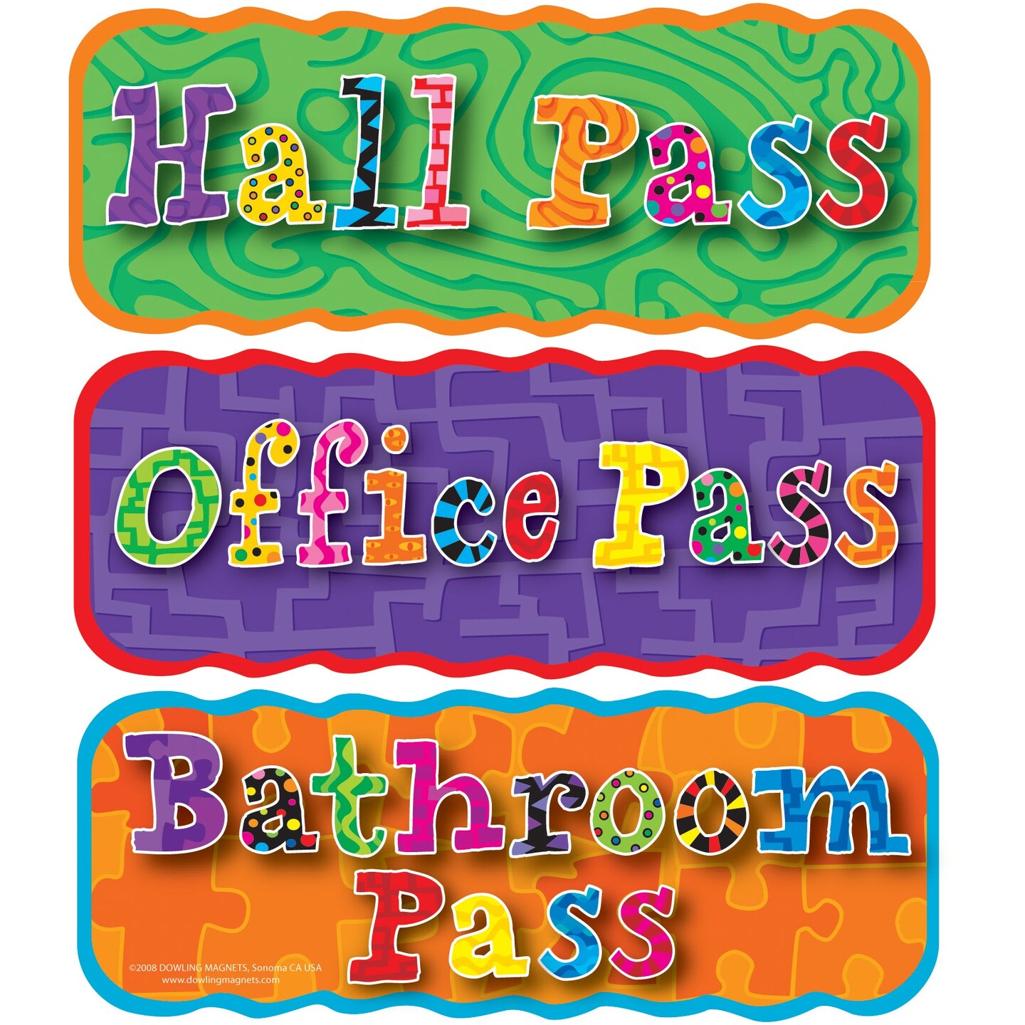 Magnetic Hall Pass, Set of 3