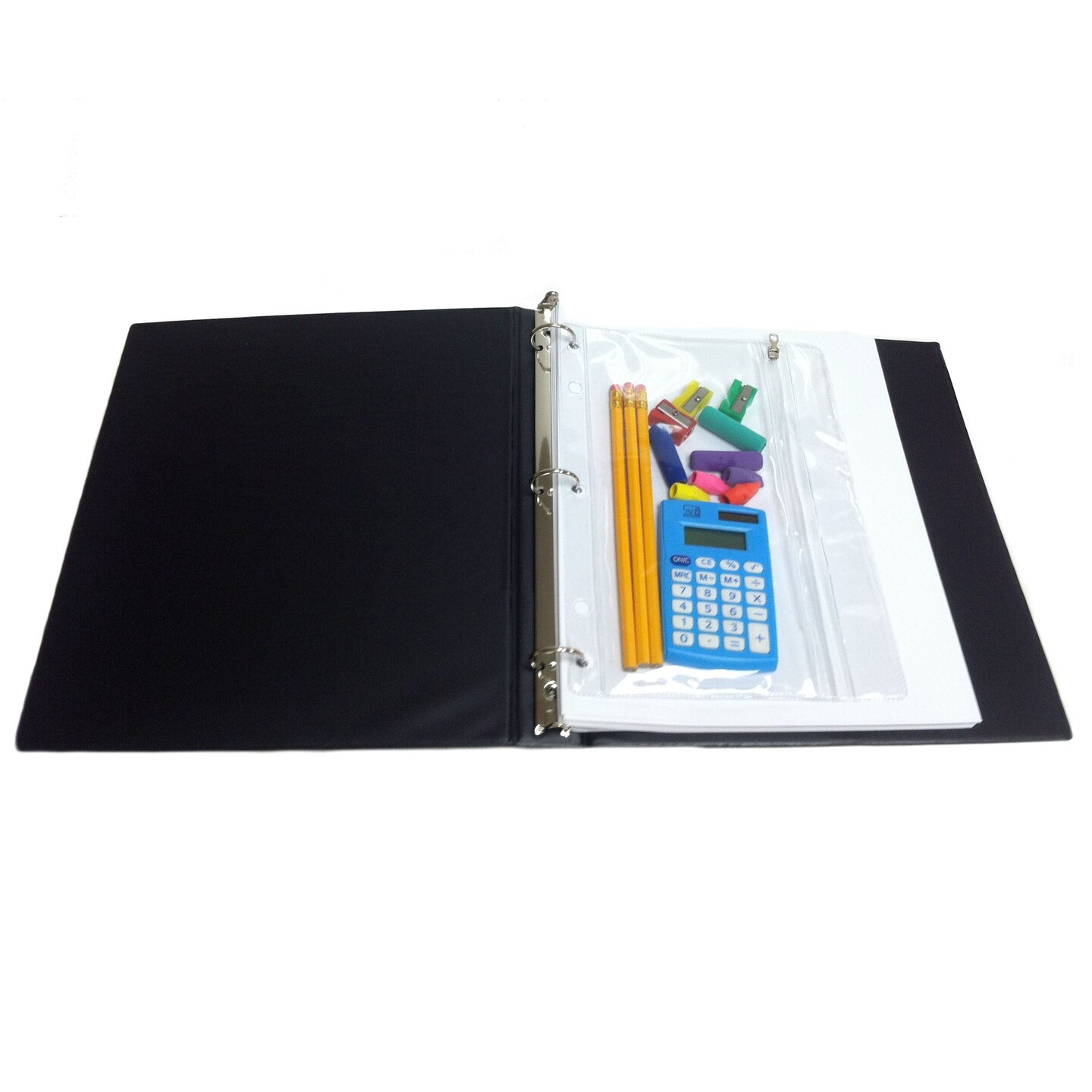 2-Pocket Pencil Pouch, Clear