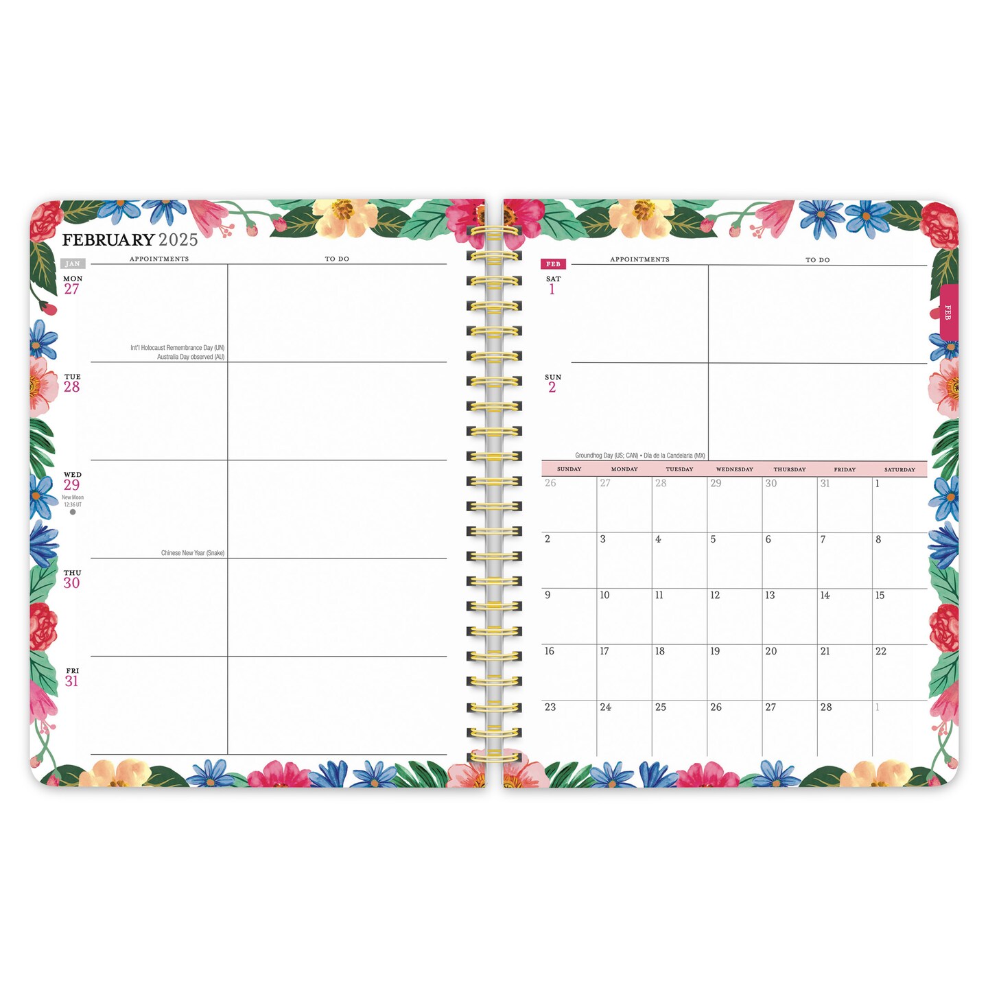 Bonnie Marcus OFFICIAL | 2025 6 x 7.75 Inch Weekly Desk Planner | Foil Stamped Cover | BrownTrout | Fashion Designer Stationery