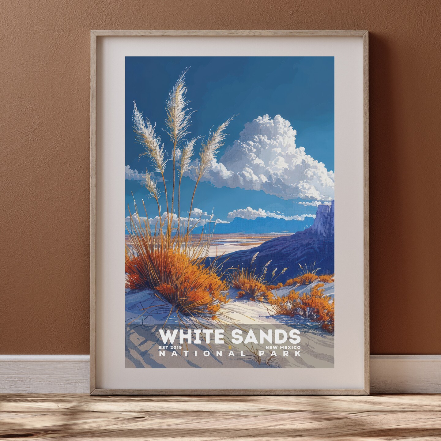 White Sands National Park Poster, Travel Art, Office Poster, Home