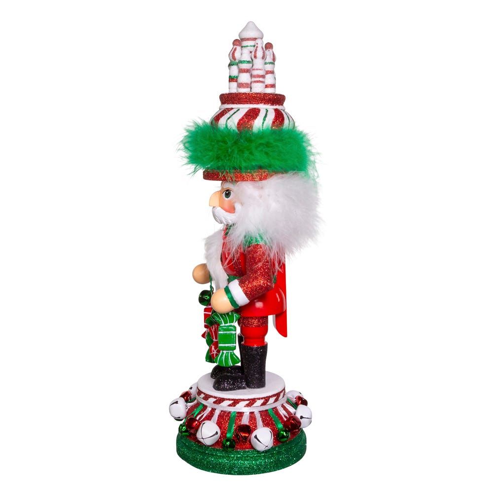 Kurt Adler 15-Inch Hollywood Nutcrackers&#x2122; Red, White and Green Candy Tower Hat Nutcracker
