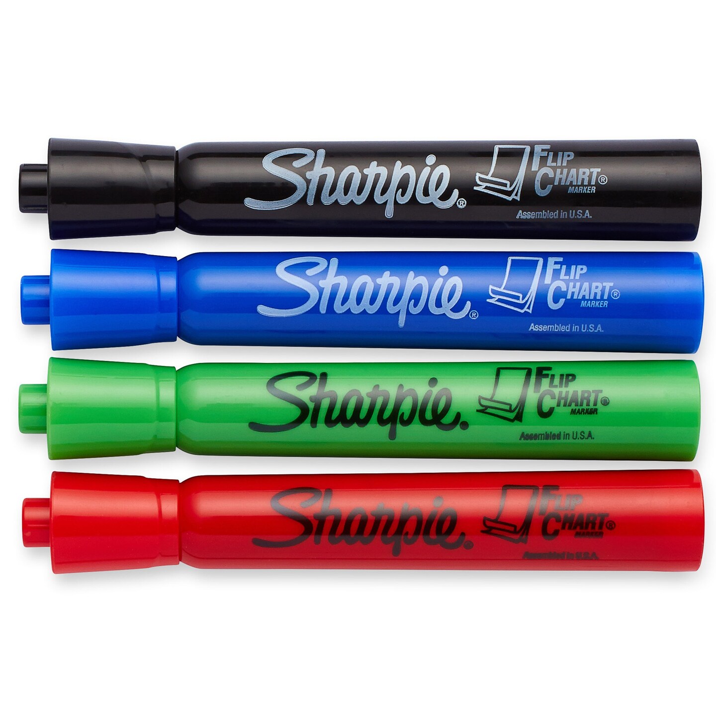 Flip Chart&#xAE; Markers, Bullet Tip, Assorted Colors, Pack of 4