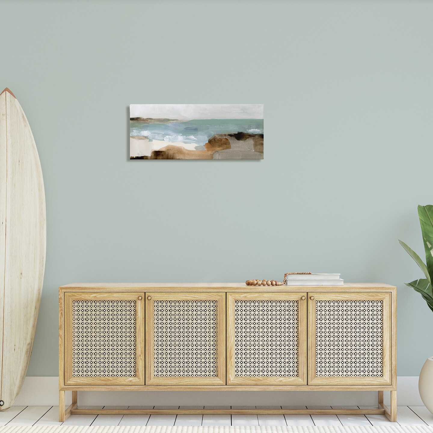 Stupell Industries Abstract Ocean Wave Landscape Canvas Wall Art