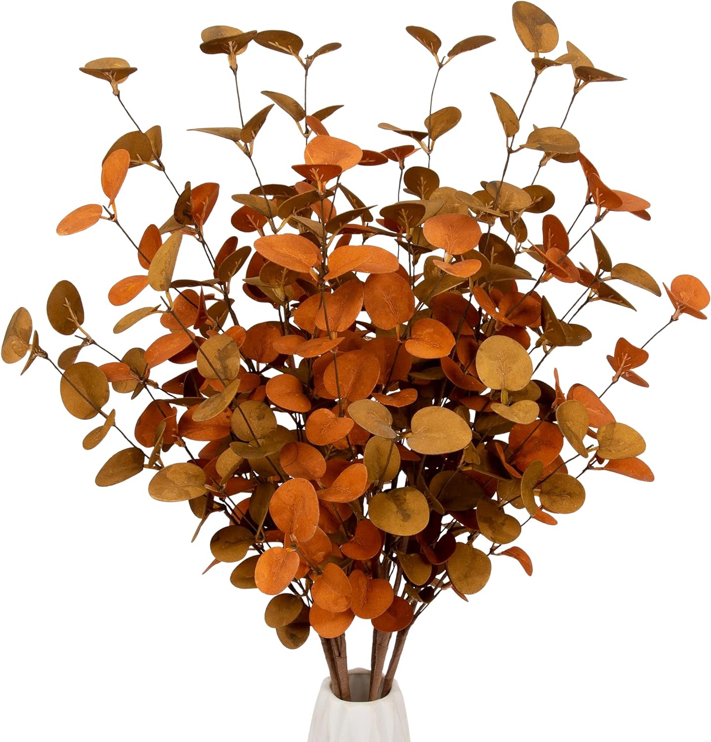 6 Pieces of Fall Eucalyptus Leaves Artificial Eucalyptus Stems Fall Leaf Spray Autumn Leaves Fall Decorations for Home Floral Arrangement