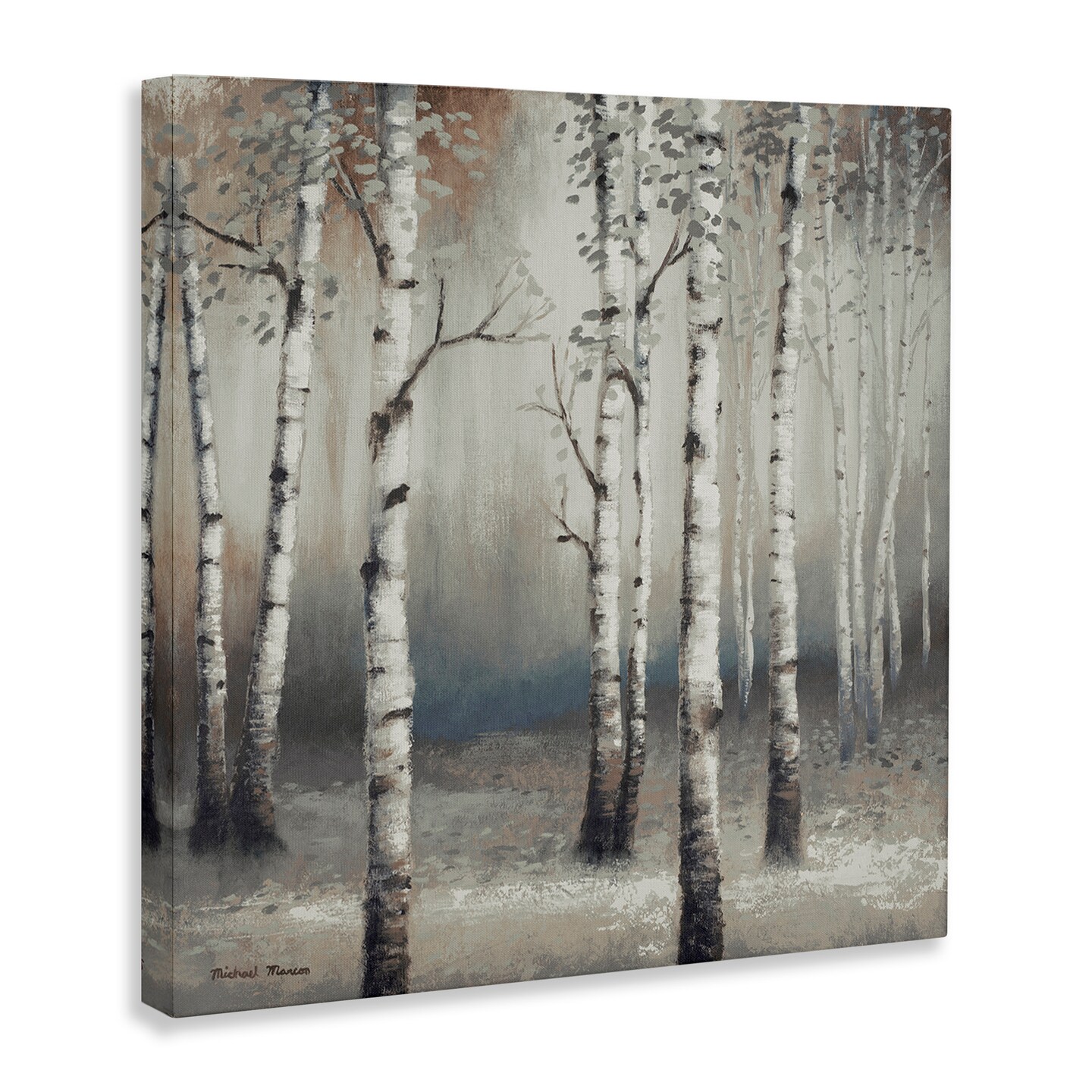 Stupell Industries Birch Trees with Misty Haze Canvas Wall Art