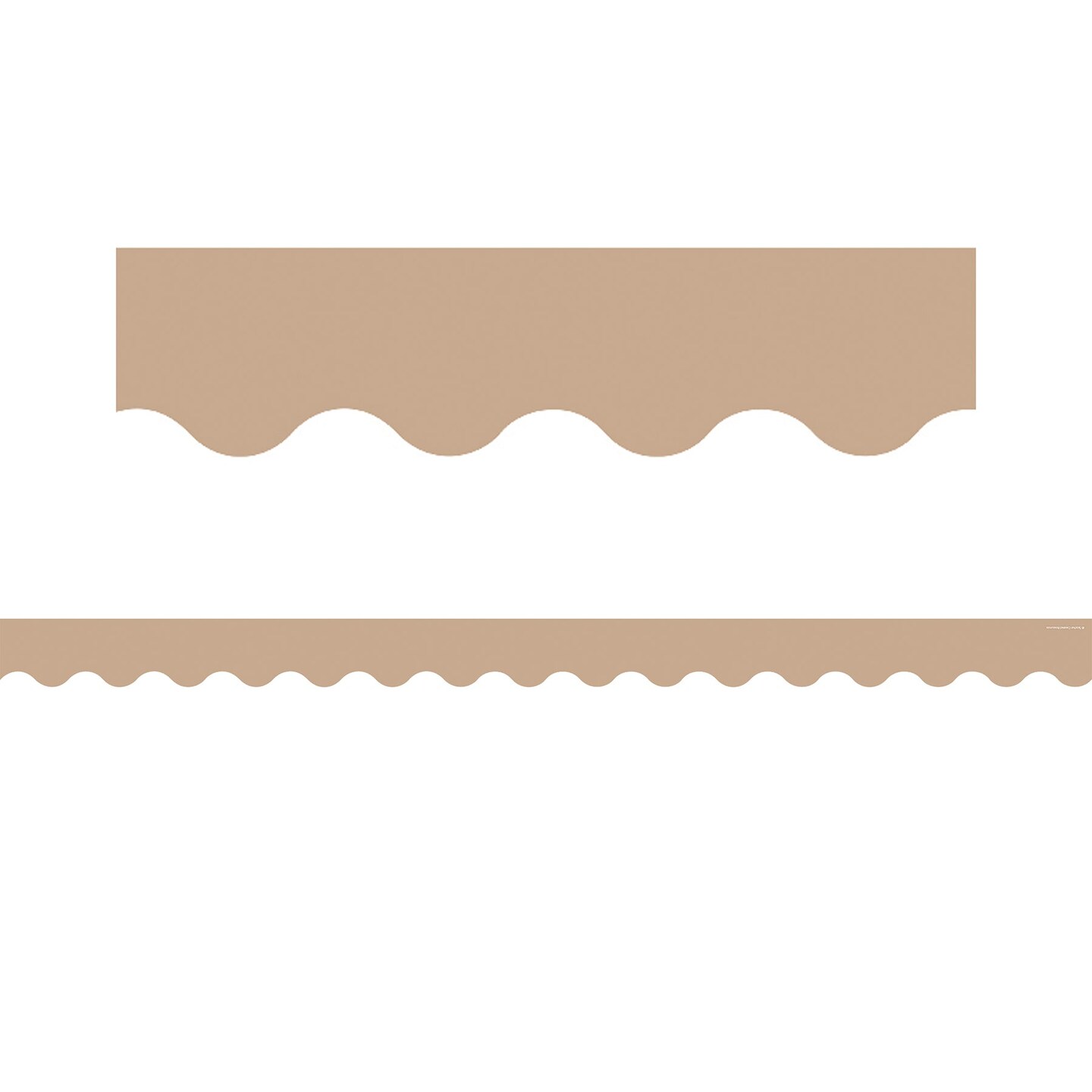 Light Brown Scalloped Border Trim, 35 Feet