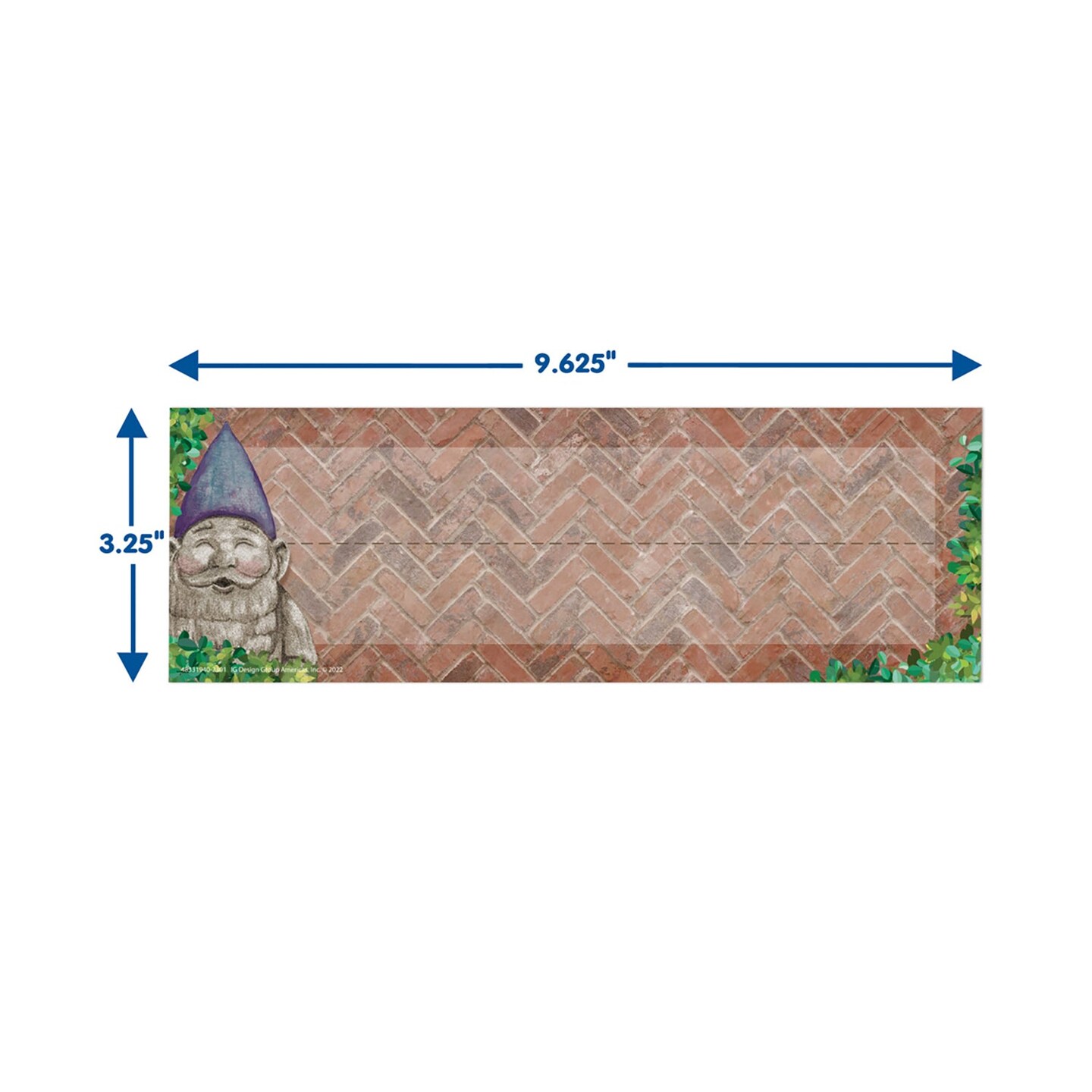 Curiosity Garden Self-Adhesive Name Plate, 9-5/8&#x22; x 3-1/4&#x22;, Pack of 36