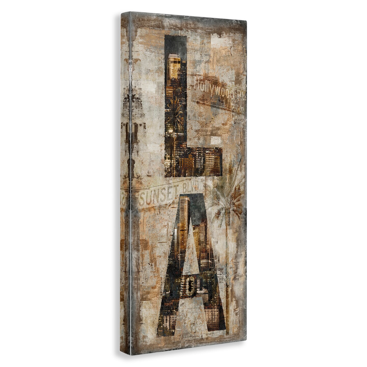 Stupell Industries Los Angeles Montage Collage Canvas Wall Art