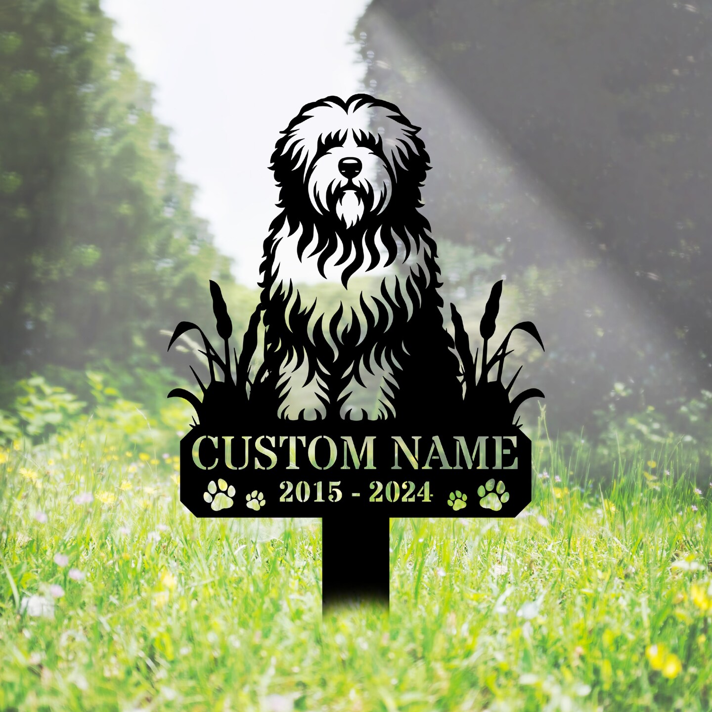 Custom Old English Sheepdog Memorial Stake, Dog Metal Stake, Personalized  Pet Outdoor Stake, Dog Garden Stake, Sheepdog Dog Yard Metal Stake |  MakerPlace by Michaels