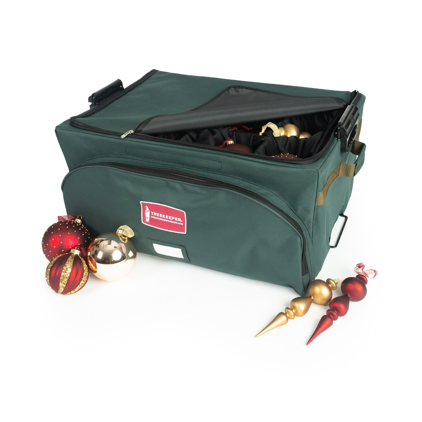 Christmas Ornament Storage Box w/ Adjustable Dividers