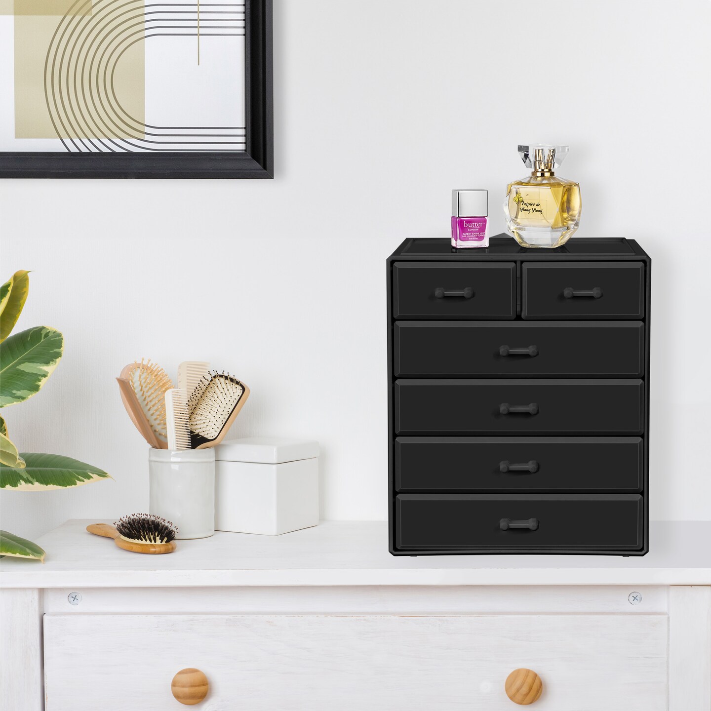 Sorbus Acrylic Makeup Organizer - Organization and Storage Case for Cosmetics, Skin Care, Make Up, & Jewelry with 4 Large, 2 Small Drawers