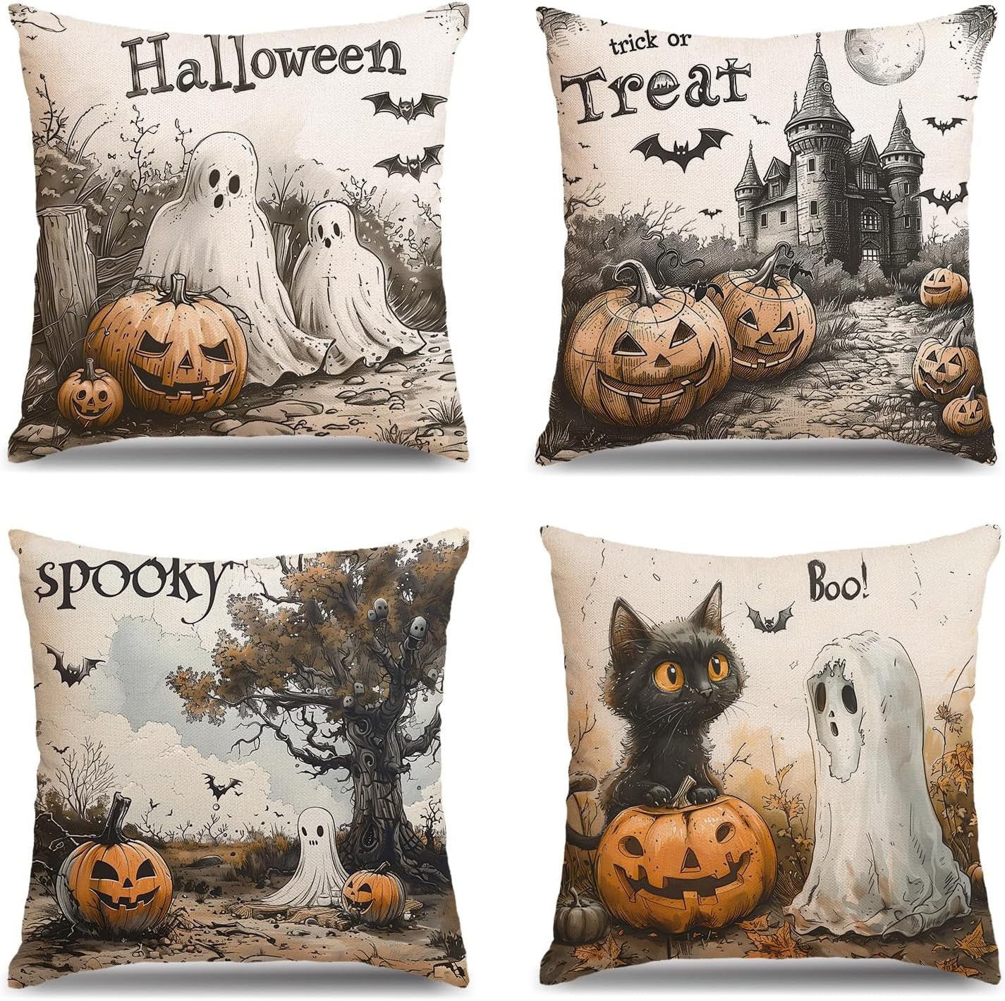 Halloween throw pillow covers hotsell