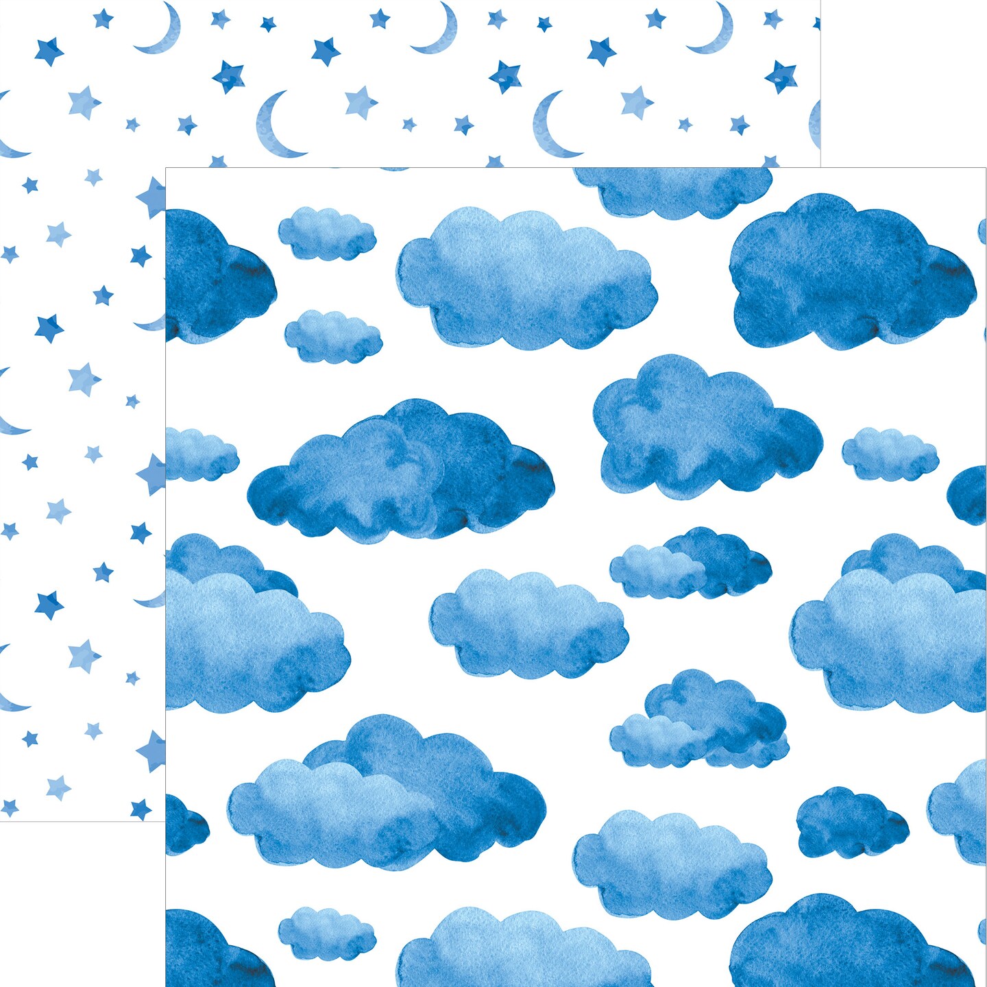 BLUE COLORWAYS II PATTERN 12 X12 SCRAPBOOK PAPER SET