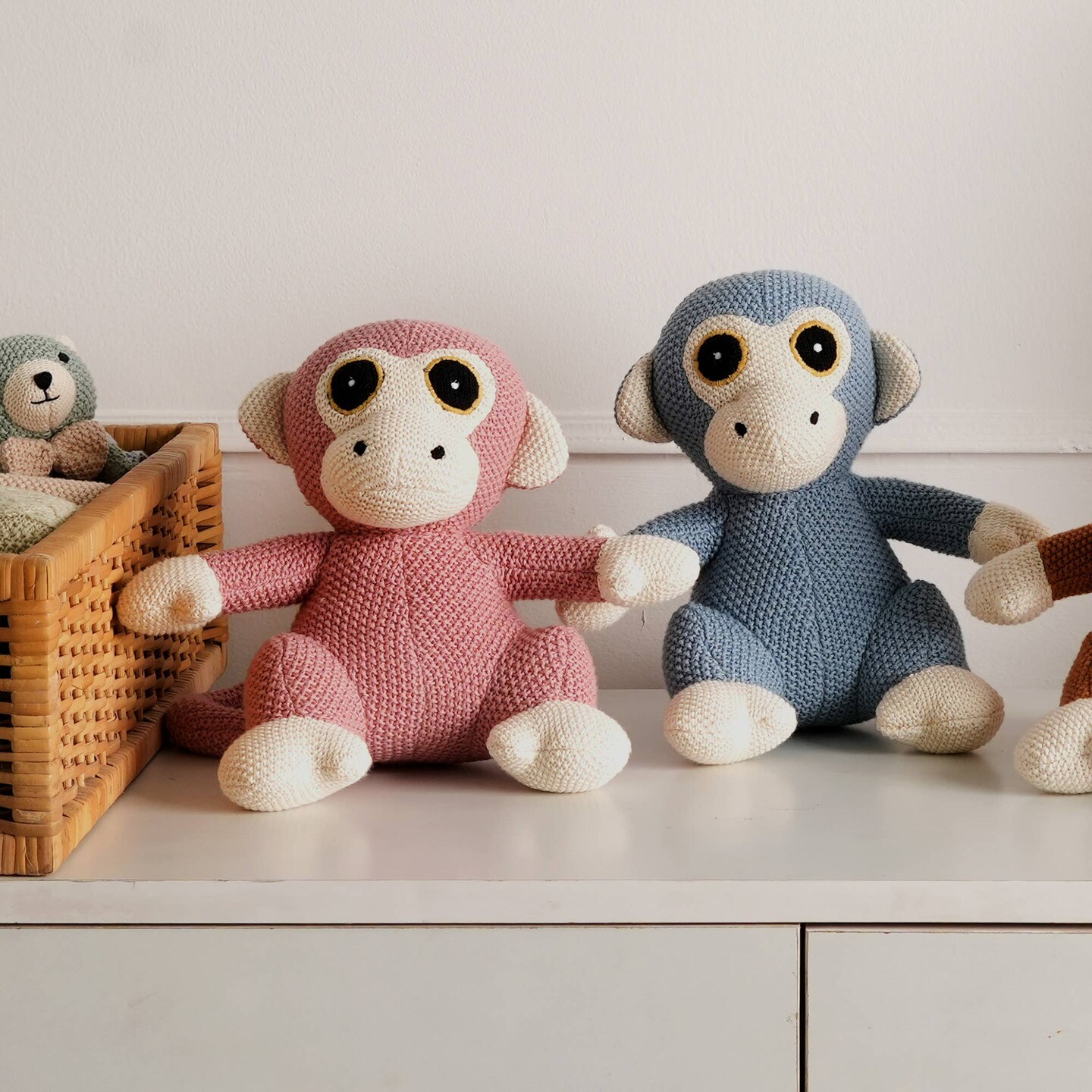 100% Handmade Cotton knitted Soft Monkey Plush Toy/Soft Toys