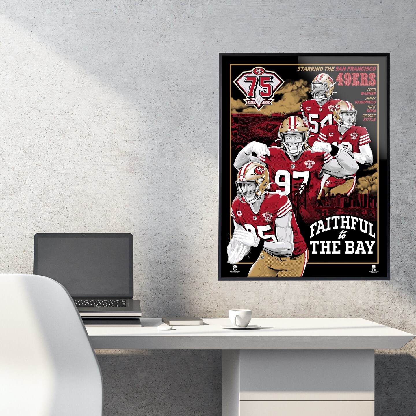 Phenom Gallery San Francisco 49ers 75th Anniversary Movie Poster 18&#x22; x 24&#x22; Serigraph