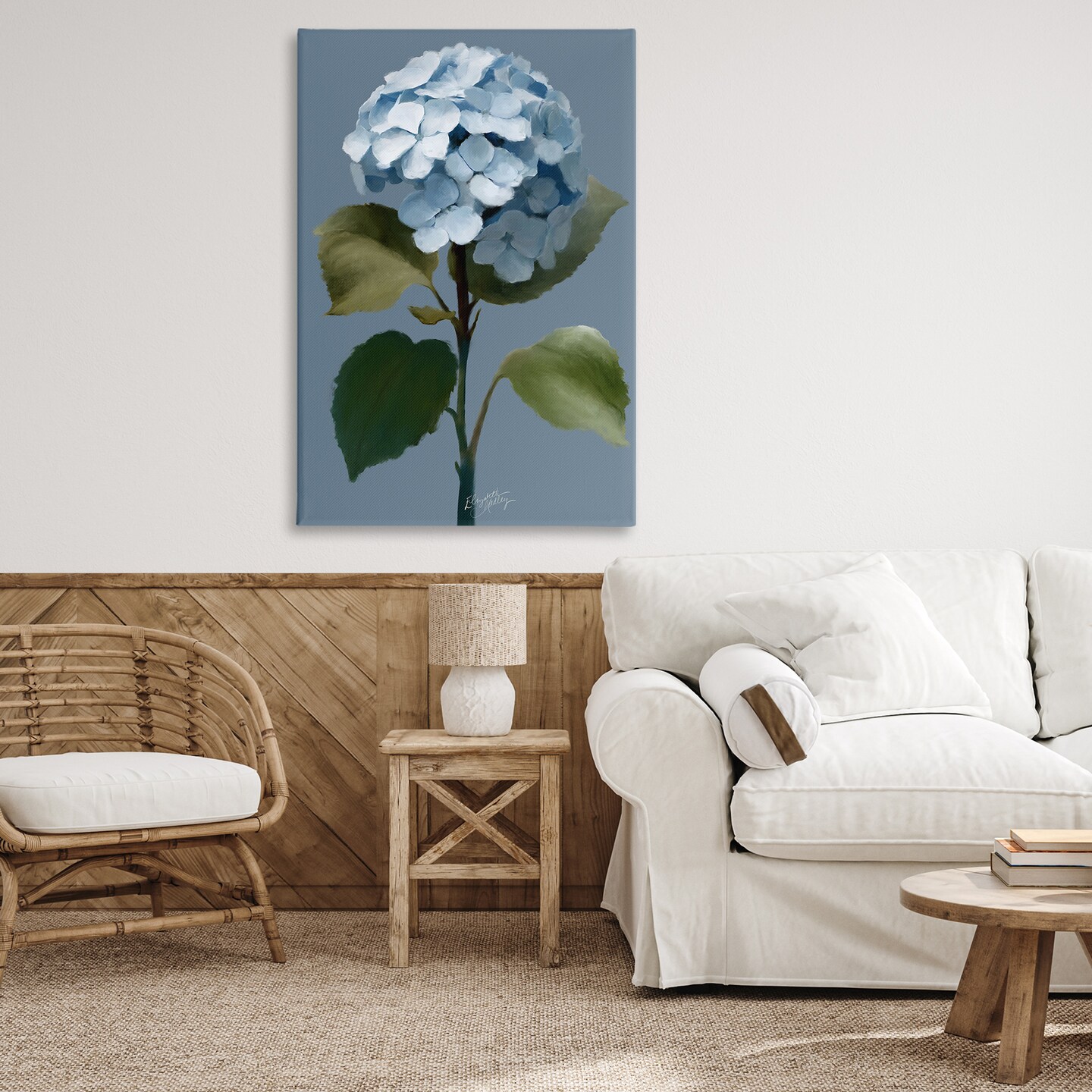 Stupell Industries Delicate Blue Hydrangea Canvas Wall Art Design by Elizabeth Medley