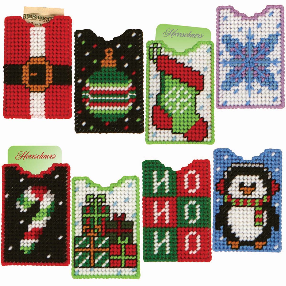Herrschners  Holiday Gift Card Holders Plastic Canvas Kit