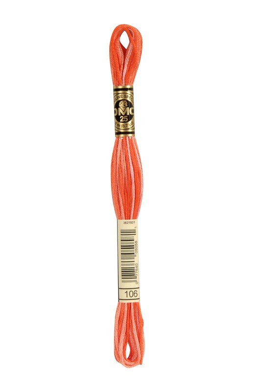 DMC 106 Variegated Coral - Six Strand Embroidery Cotton 8.7 Yards