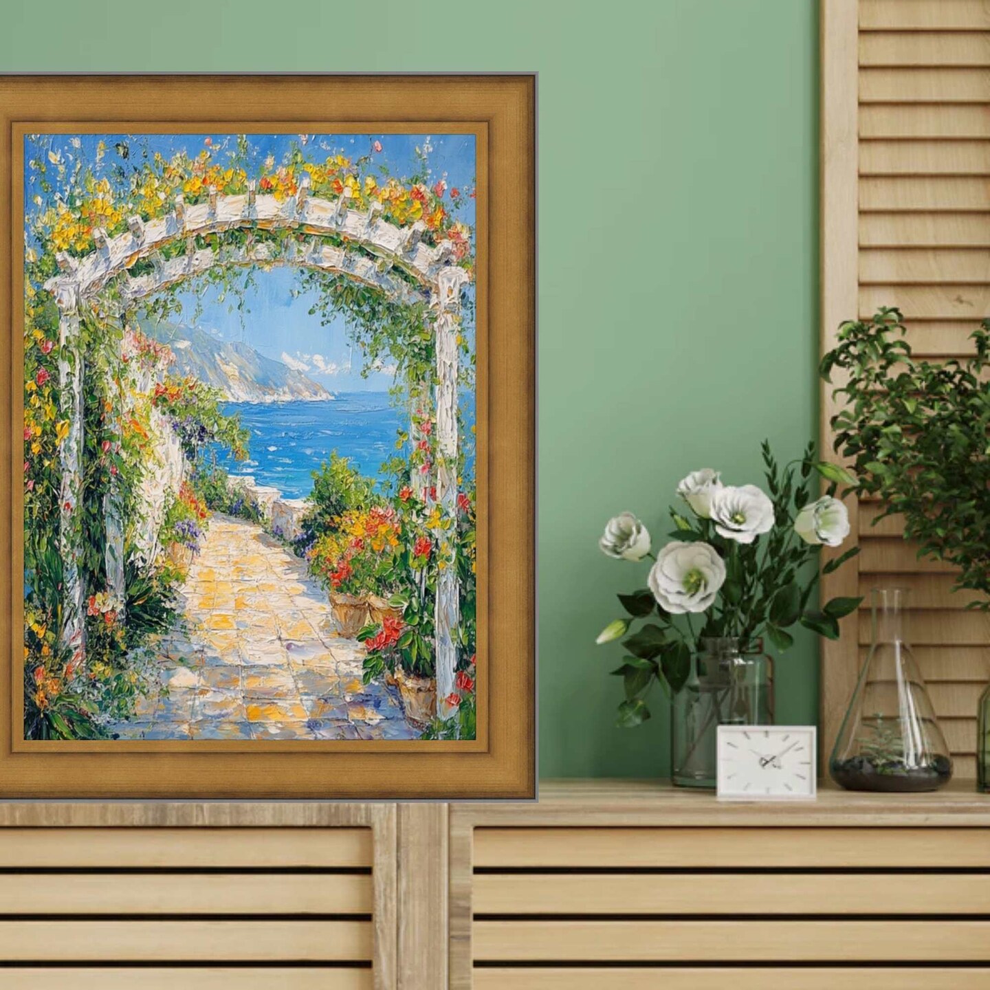 Industrial Gold Metal Slope Picture Frame 20x24 frame