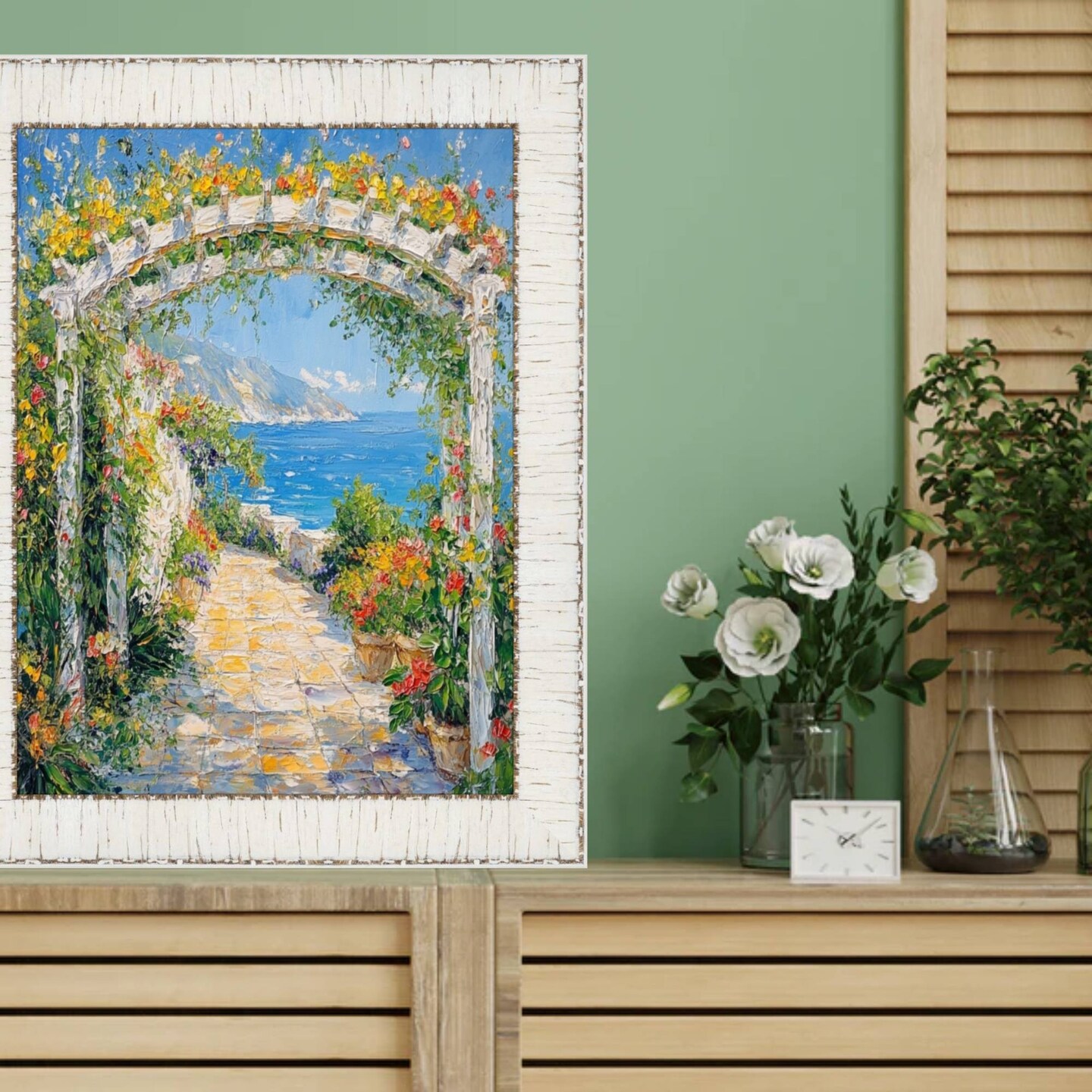 White Birch Wood Scoop Picture Frame 27x40 frame