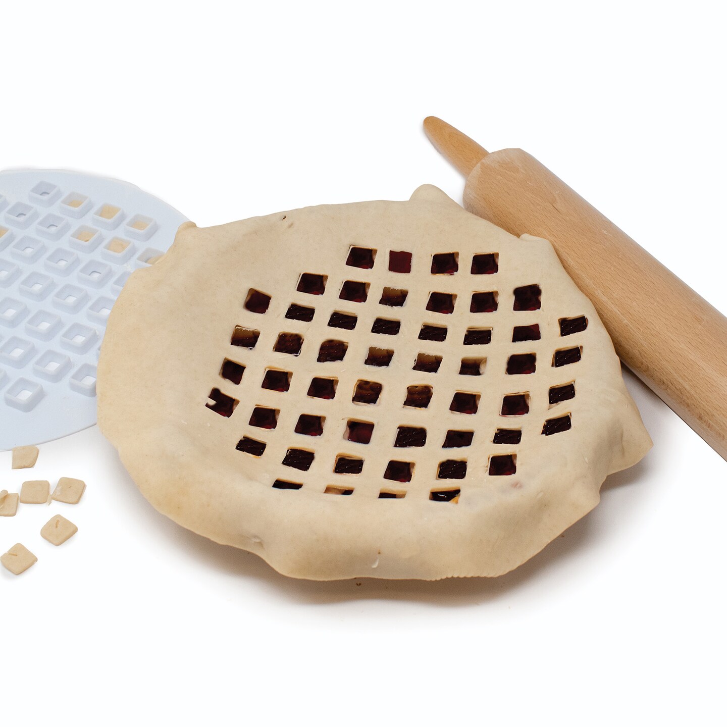 Norpro Lattice Pie Top Cutter – 10-Inch Crust Decoration Tool, White
