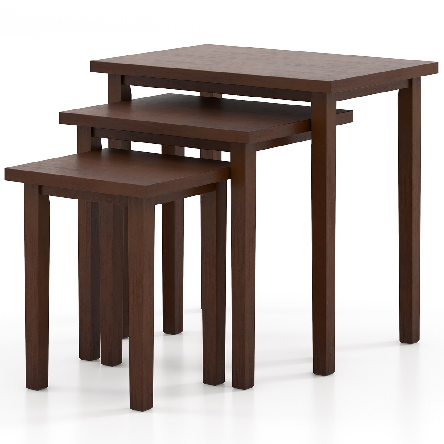 3-Piece Farmhouse Rectangle Side Table Set for Living Room - 19&#x22; x 13&#x22; x 18&#x22; (L x W x H)