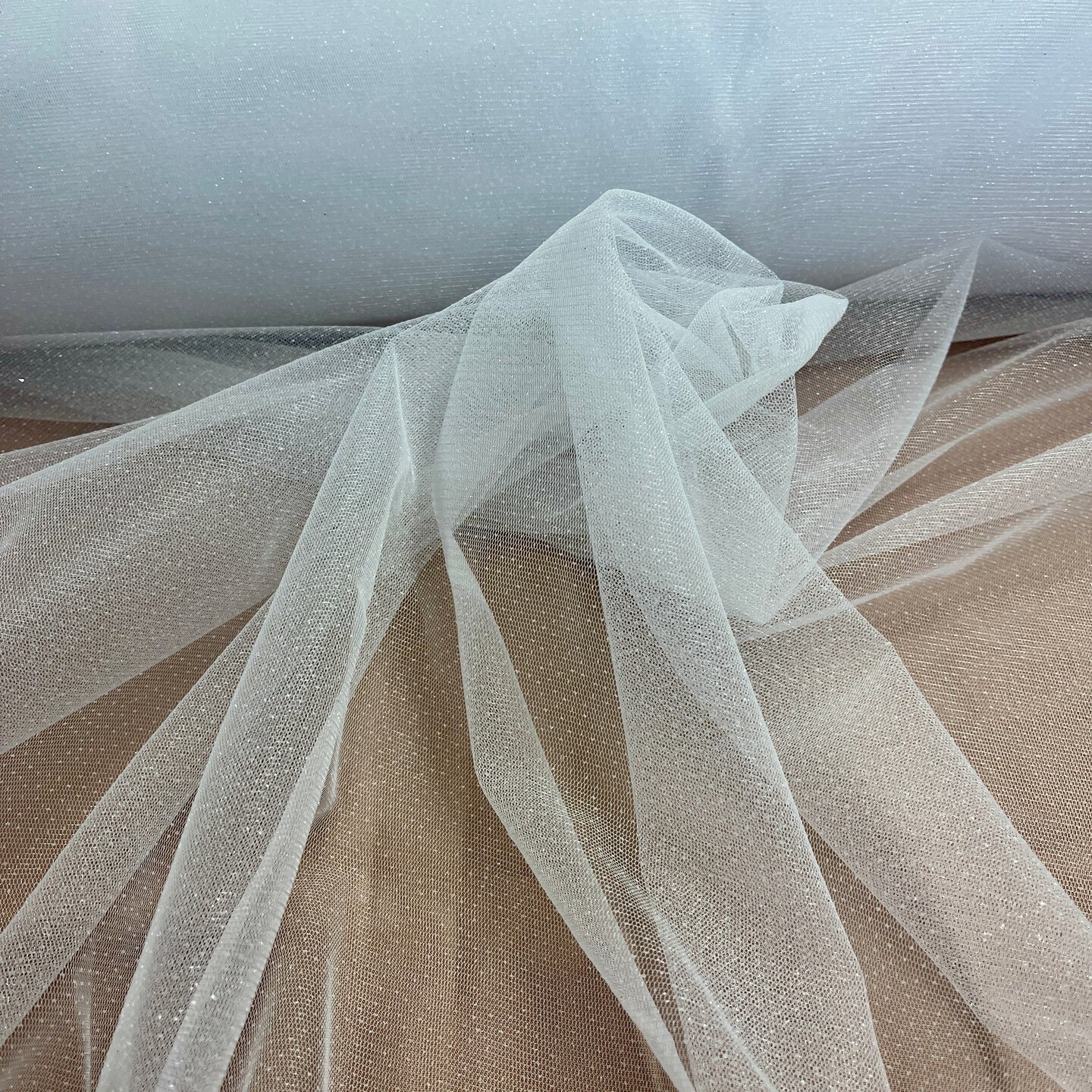 1 Yard Glitter Mesh Fabric Lightweight Sparkle Net Material for Dresses Costumes and D&#xE9;cor 60 Inches Width