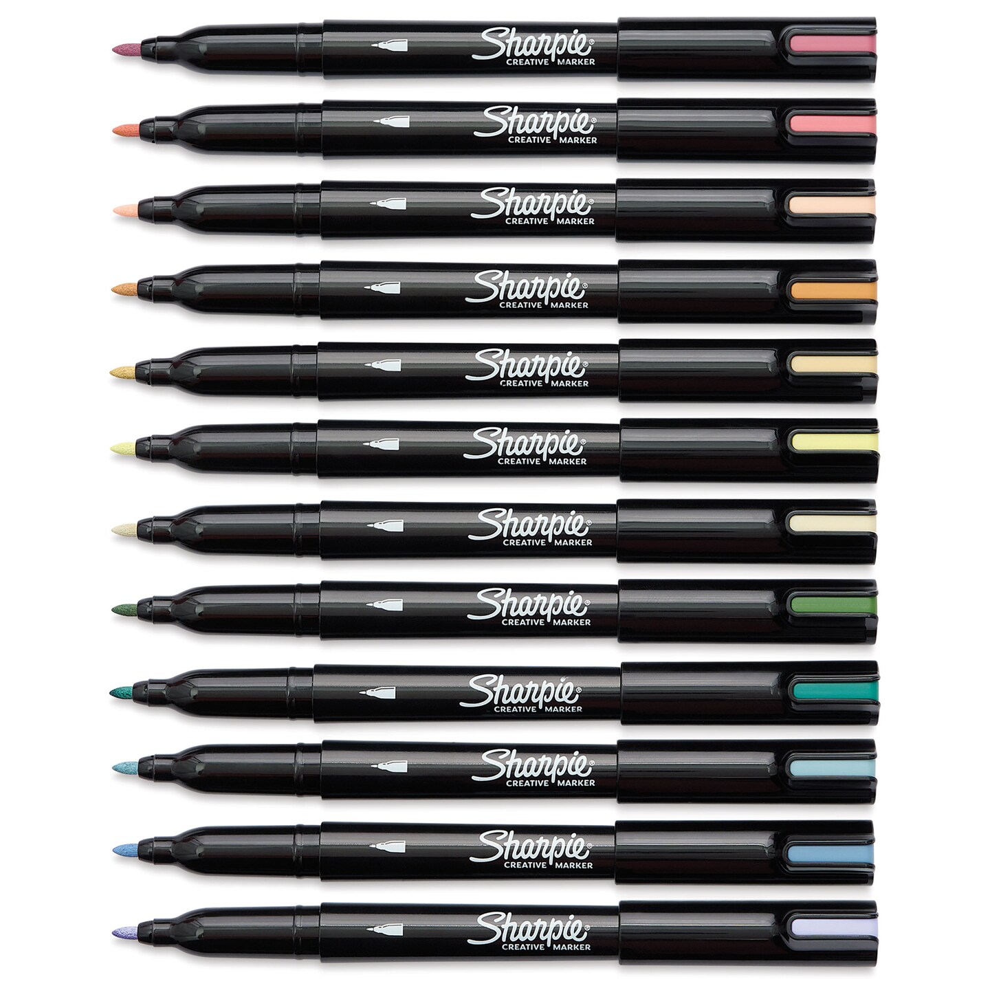 Sharpie Creative Acrylic Markers - Set of 12, Warm Tones, Fine Tip