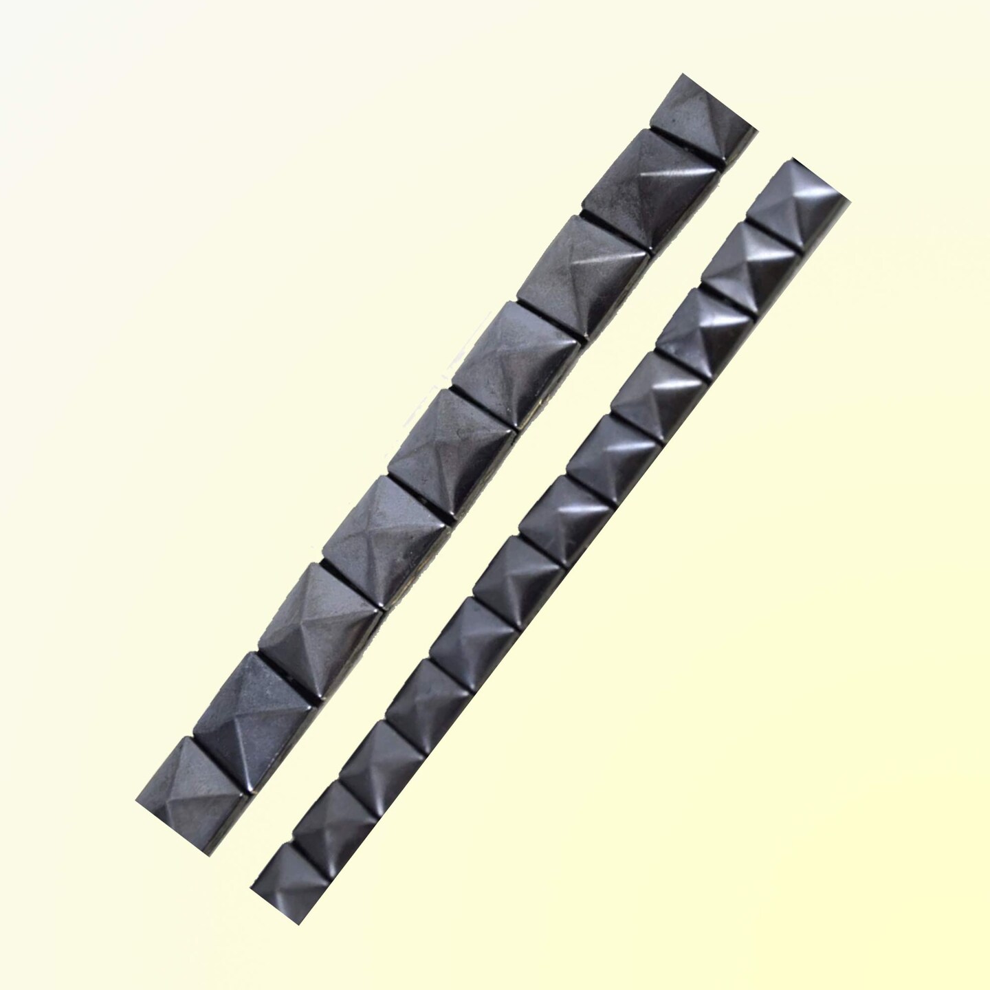 1 Yard Gunmetal Iron On Stud Tape Trim 3/8 Inch Metallic Accent Strip