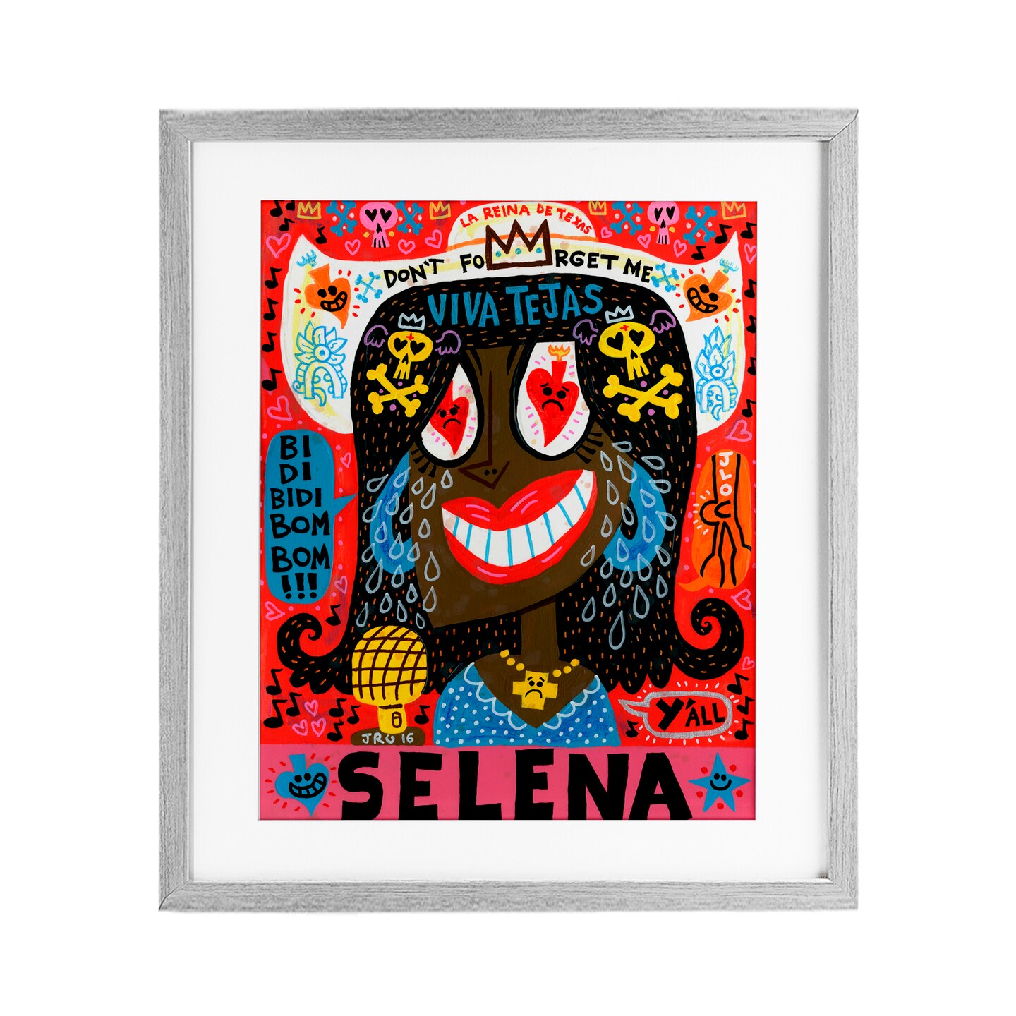 Stupell Industries Selena Don't Forget Me Framed Print Under Glass, design by Jorge R. Gutierrez