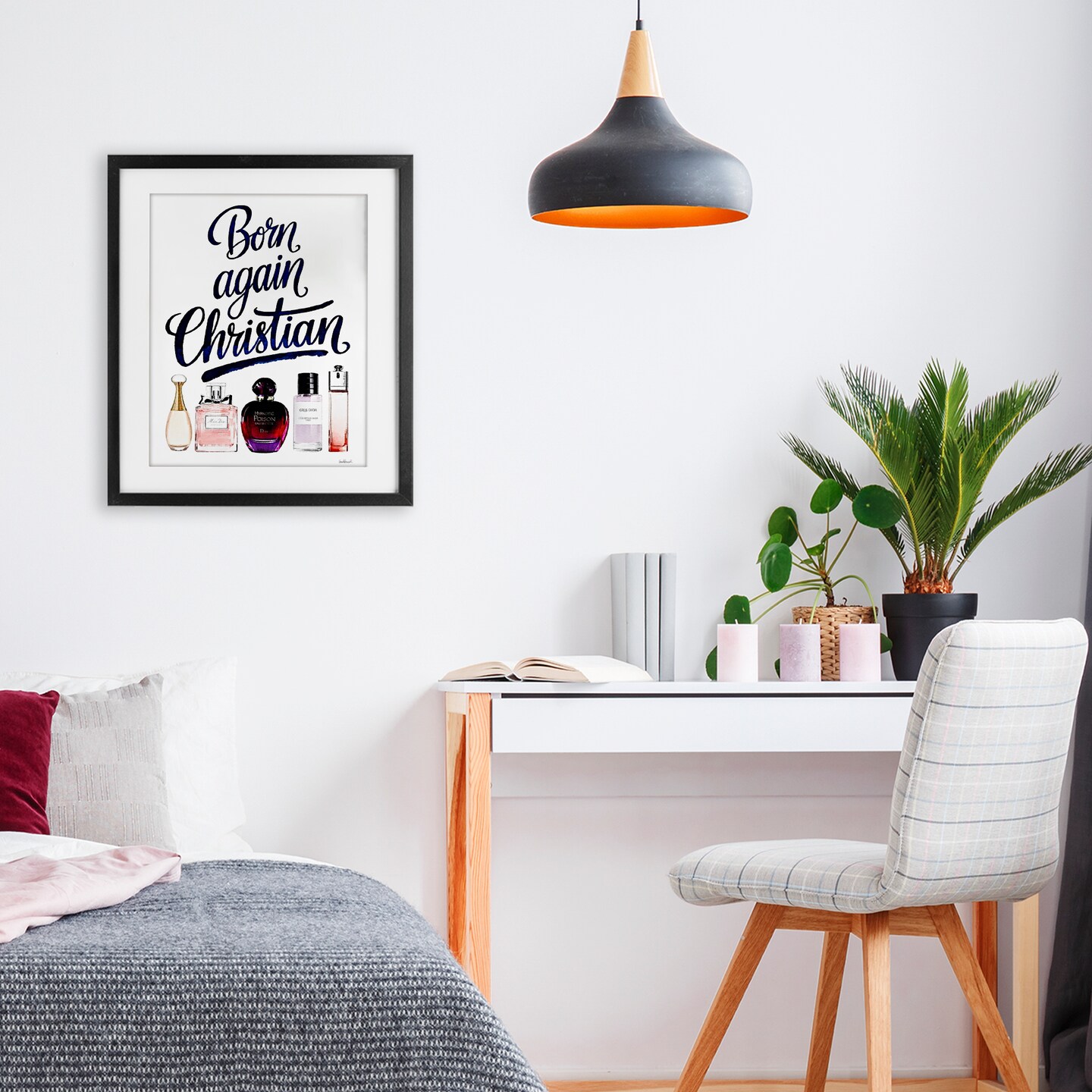 Stupell Industries Born Again Christian Skincare Framed Print Under Glass, design by Amanda Greenwood