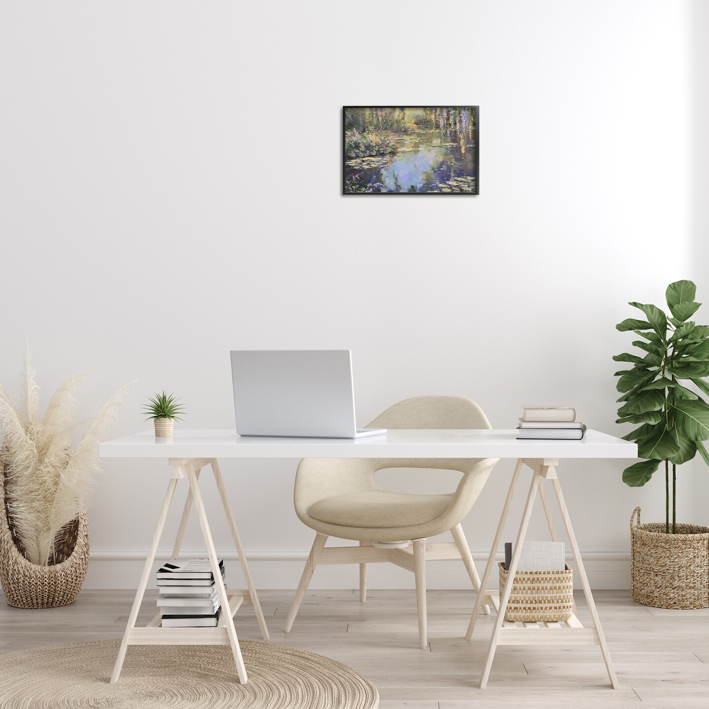 Stupell Industries Morning on Lily Pond Framed Giclee Wall Art Design by LSR Design Studio