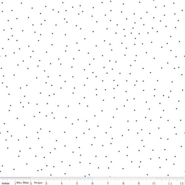 Pin Dot in Denim (c705-denim) | Pin Dot | Lori Holt | Riley Blake