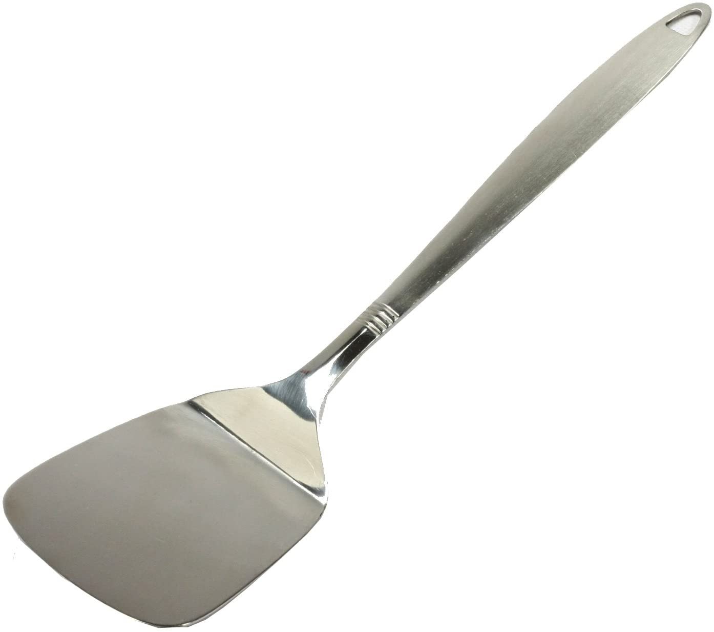 Chef Craft Stainless Steel Solid Spatula Turner & Ladle Set with Attractive Brushed Finish Handle