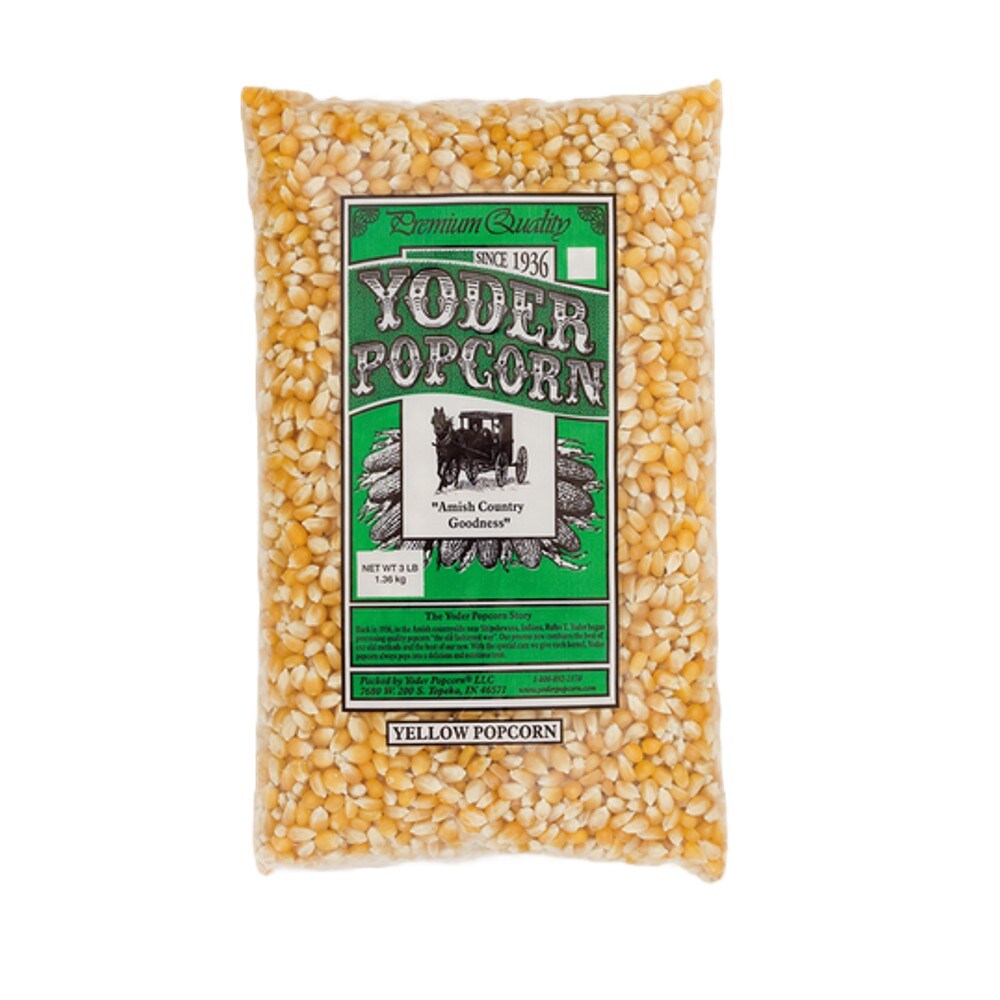 Yoder's Traditional Large Yellow Kernel Popcorn, USA Grown, 6 Pound Bag