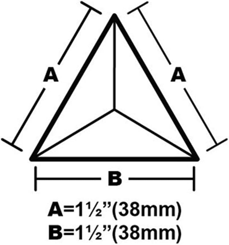 1.5&#x22; x 1.5&#x22; x 1.5&#x22; Triangle Clear Glass Bevel - 4.7MM Thick - 10 Pack