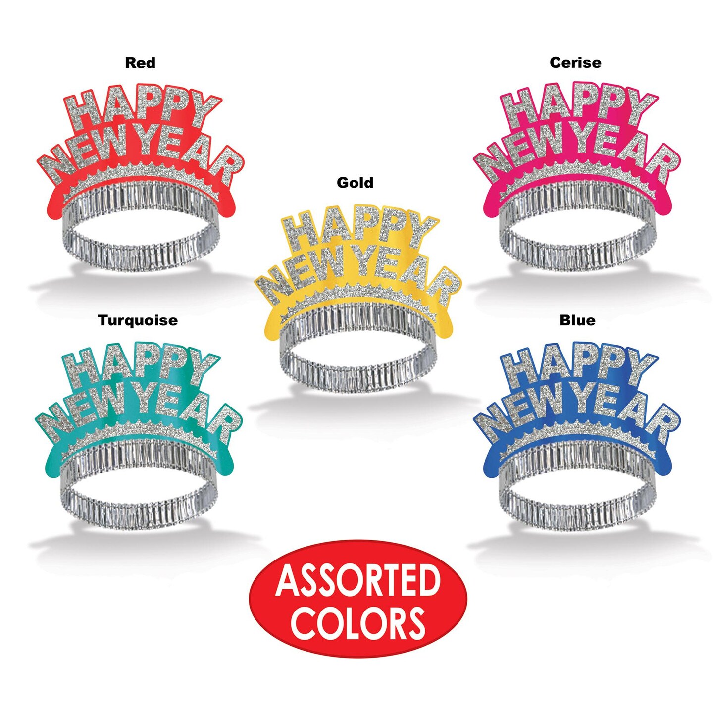50 Pack Beistle Happy New Year Tiara
