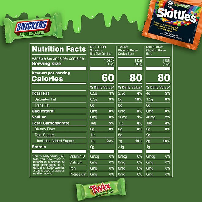 Embrace the Spirit of Treat Season with Skittles, Snickers &#x26; Twix Fun Size Bars 80 pcs