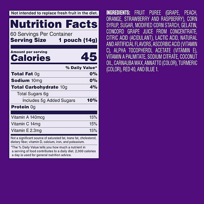 Welch&#x27;s Halloween Mixed Fruit Snacks 0.5 oz. 85 pk