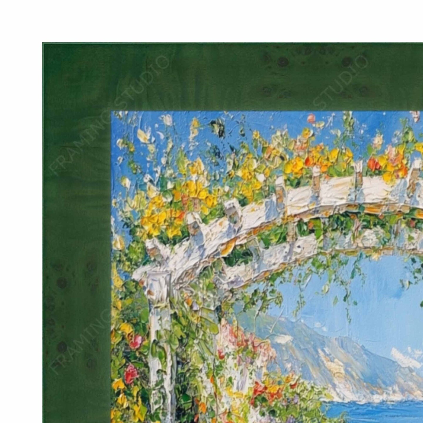 Green Burl Wood Flat Picture Frame 20x30 frame