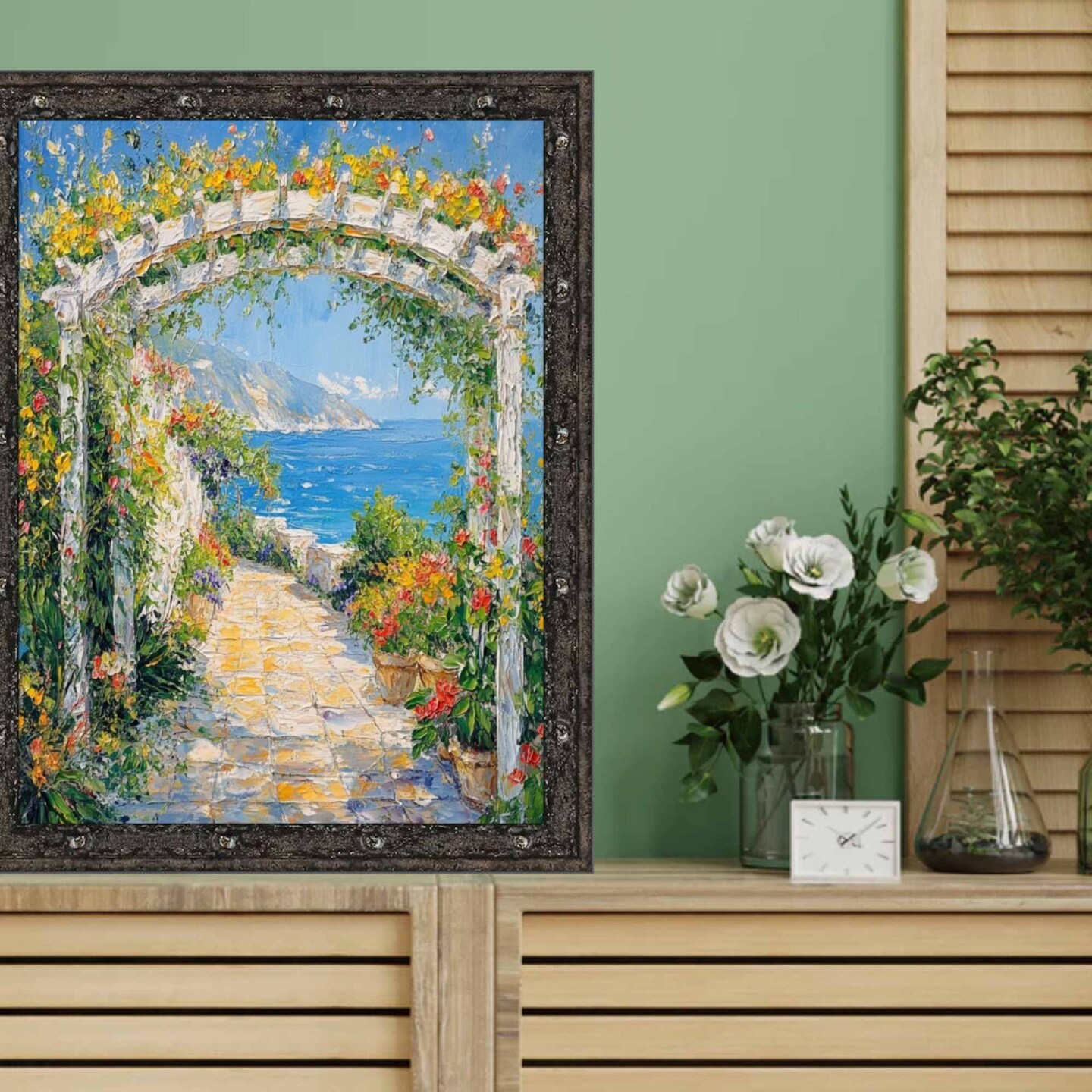 Industrial Slim Black Iron Asphalt Picture Frame-D11087 20x28 frame