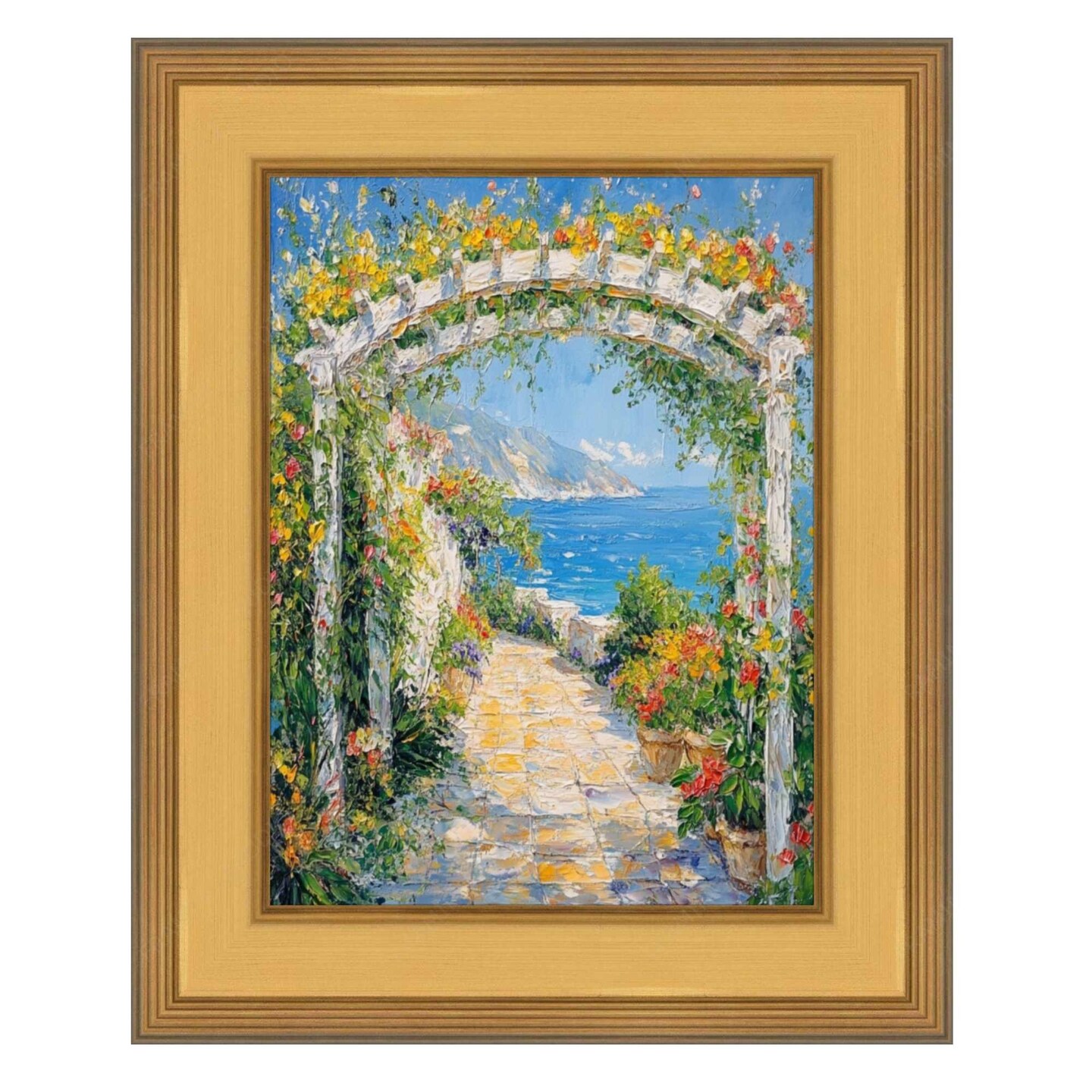 Wide Gold Leaf Flat Panel Picture Frame 20x30 frame