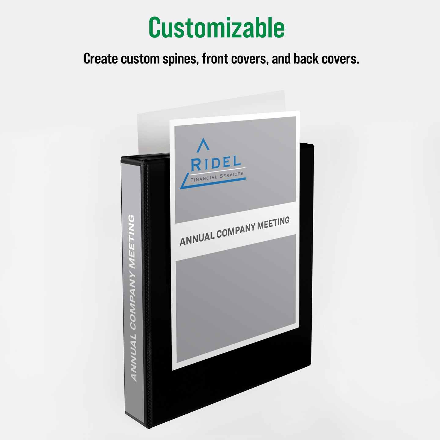 Office Essentials Economy View 3 Ring Binders, 1.5&#x22; Round Rings, 2.1&#x22; Spine, 275-Sheet Capacity, Black Binders (12-Pack of 03427)
