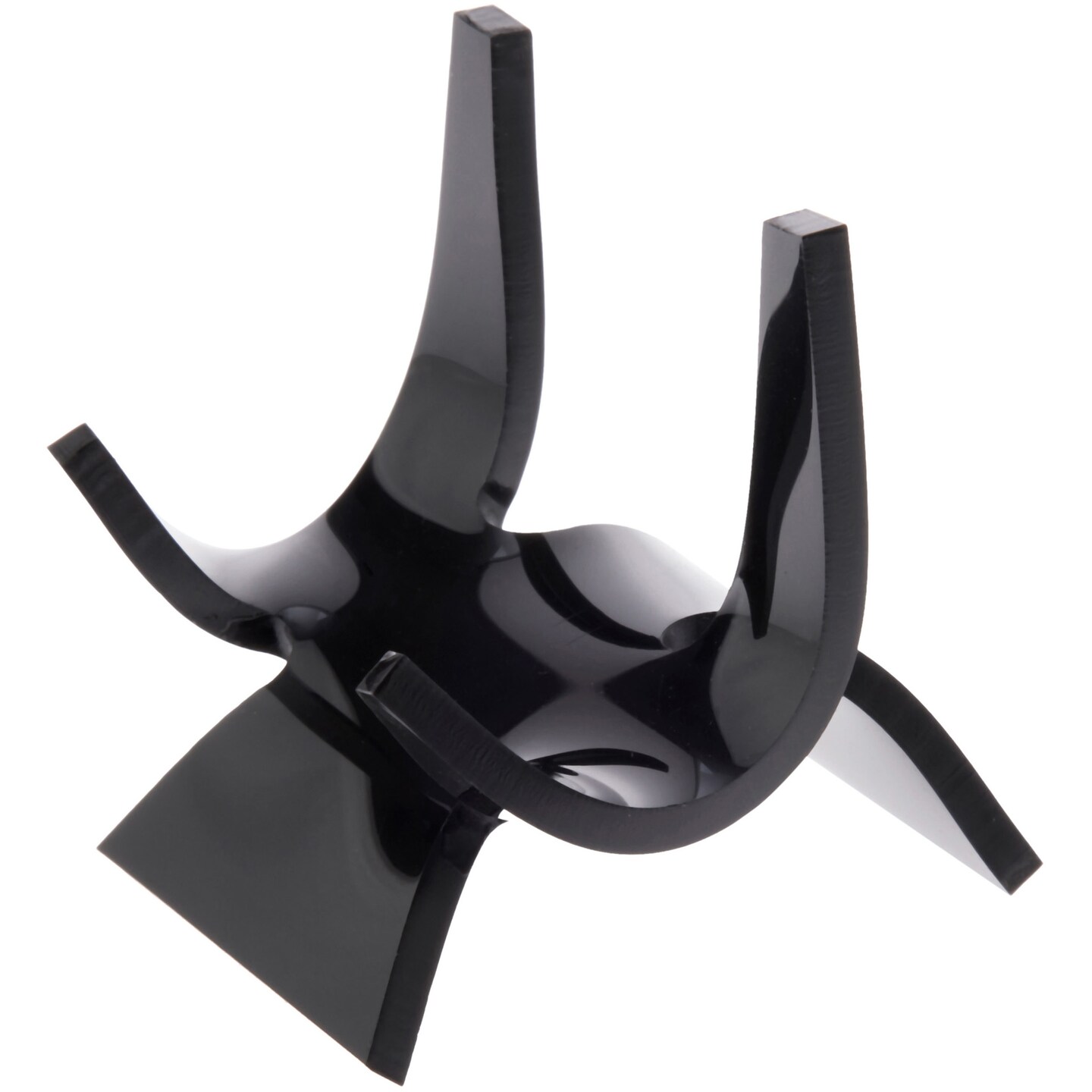 Plymor Black Acrylic Double-Scoop Display Easel, 1.75" H x 1.75" W x 1.75" D