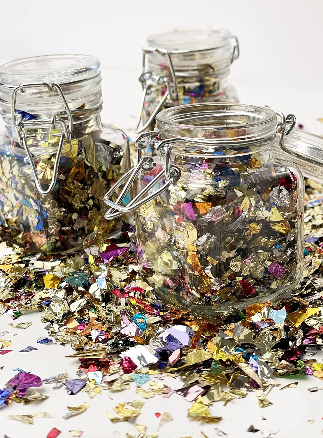 Jumbo Mylar Rainbow Foil Confetti - Glittering Metallic Confetti