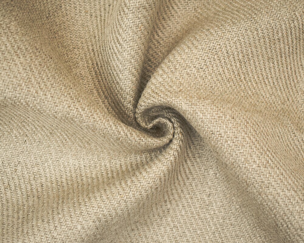 Natural Brown Moygashel Twill Irish Linen Solid Woven Home Decorating Fabric By the Yard