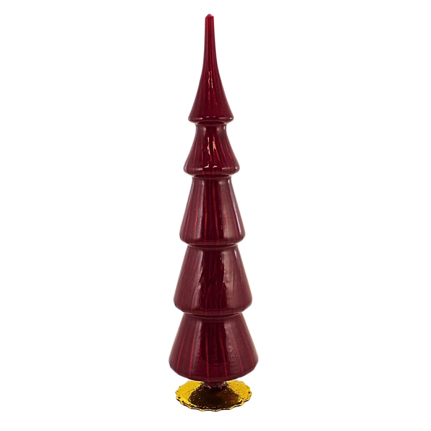 Cody Foster 17.0 Inch Single Red Glass Hued Tree Christmas Decorative Tree , Christmas Decor Versatile Holiday Decoration