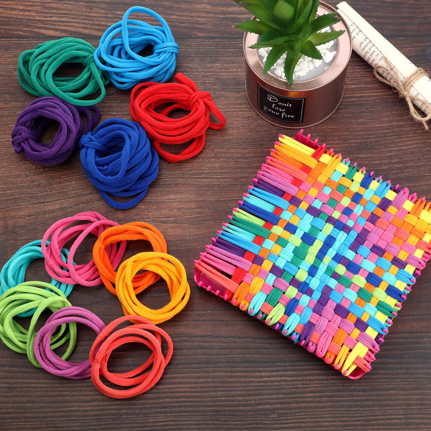 12 Colors Potholder Weaving Loom Loops Bulk Weaving Craft Loops with Multiple Colors for DIY Crafts Supplies Compatible with 7 Inch Weaving Loom(192 Pieces)
