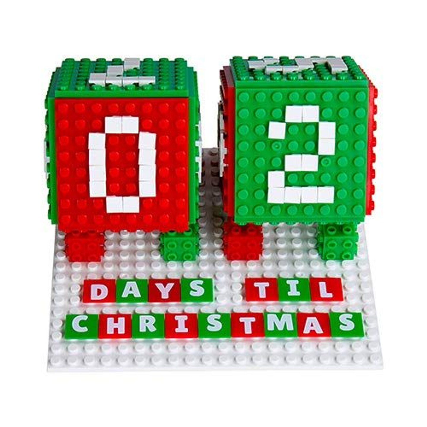 Strictly Briks 24 Day Countdown Advent Calendar Set, 713 Pieces, Baseplates, 1x1 Pixels, 3D Briks and AlphaBriks, Holiday Decorations, STEM Toy Set, 100% Compatible with All Major Brick Brands